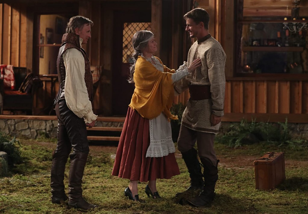 Belle (Emilie de Ravin), Rumpelstiltskin (Robert Carlyle) et Gideon (Giles Matthey)